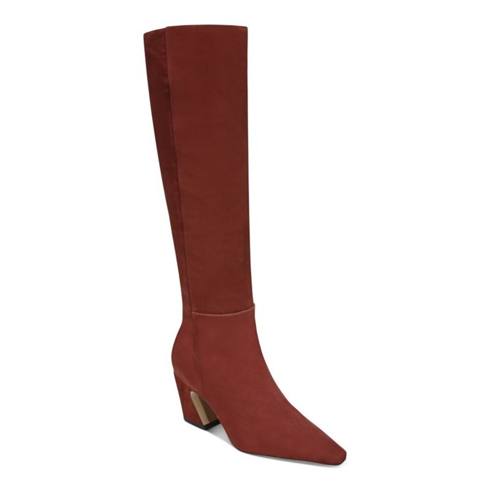 NWT SAM EDELMAN Womens Brown Goring Sulema Square Toe Leather Boots 5.5 M